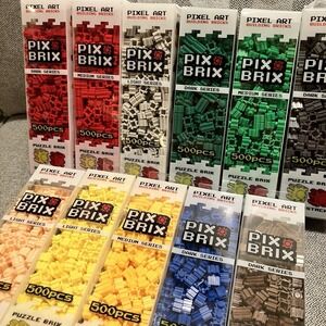 Pix Brix Pixel Art Puzzle Bricks Lot of 11 New In Box Gift/Stocking Stuffers
